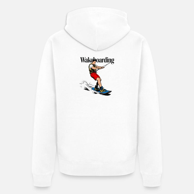 Wakeboarder - Veste à capuche bio Premium Unisexe - blanc