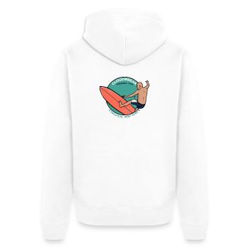 Cloudbreak, Tavarua, Fidji, Surf du récif tropical - Veste à capuche bio Premium Unisexe - blanc - Dos - Thijin (182cm)