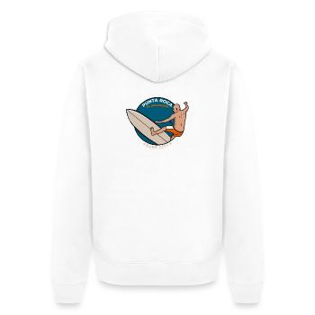 Punta Roca El Salvador Surf City Tropical - Unisex Premium Organic Zip Hoodie - white - Back - Thijin (182cm)