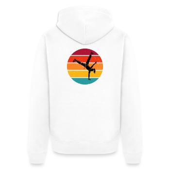 Breakdance Geschenkidee für eine Hip-Hop-Tänzerin - Unisex Premium Bio Zip Hoodie - Weiß - Hinten - Thijin (182cm)