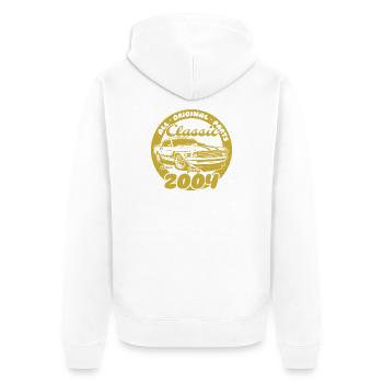 22e anniversaire - Classic Musclecar 07/2004 - Veste à capuche bio Premium Unisexe - blanc - Dos - Thijin (182cm)