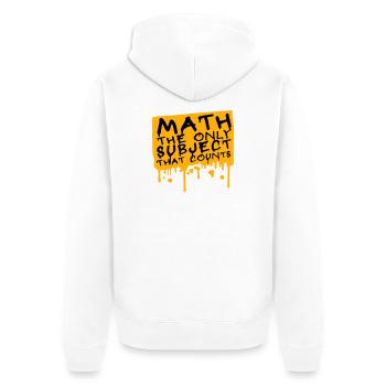 Les mathématiques La seule matière qui compte Nerd Mathe Logo - Veste à capuche bio Premium Unisexe - blanc - Dos - Thijin (182cm)