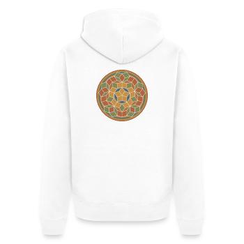 Penrose tiling Penrose Parkettierung Mathe Retro - Unisex Premium Bio Zip Hoodie - Weiß - Hinten - Thijin (182cm)