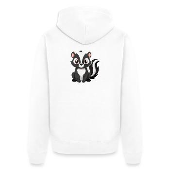 Baby Skunk - Unisex Premium Organic Zip Hoodie - white - Back - Thijin (182cm)