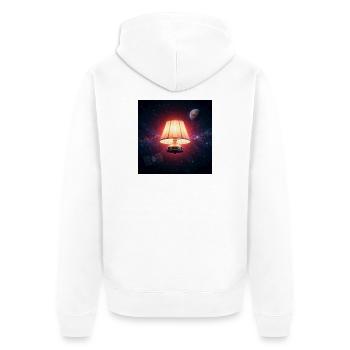 Lampe spatiale dans le cosmos - Veste à capuche bio Premium Unisexe - blanc - Dos - Thijin (182cm)