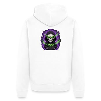 Squelette Toxique - Veste à capuche bio Premium Unisexe - blanc - Dos - Thijin (182cm)