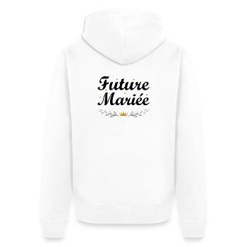 Future mariée - Veste à capuche bio Premium Unisexe - blanc - Dos - Thijin (182cm)