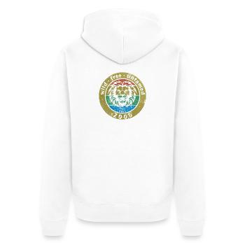 21. Geburtstag Wild, free & untamed since 07/2005 - Unisex Premium Organic Zip Hoodie - white - Back - Thijin (182cm)