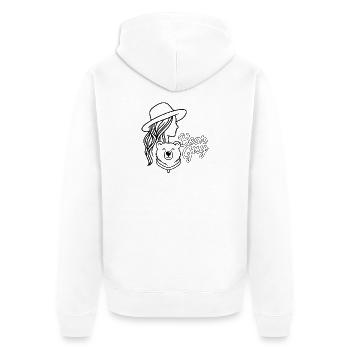 Silhouette de la Dame Grizzly Bear Guy - Veste à capuche bio Premium Unisexe - blanc - Dos - Thijin (182cm)