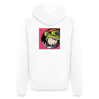 Horreur de la grenouille maléfique - Veste à capuche bio Premium Unisexe - blanc - Dos - Thijin (182cm)