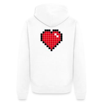 Cœur - Veste à capuche bio Premium Unisexe - blanc - Dos - Thijin (182cm)