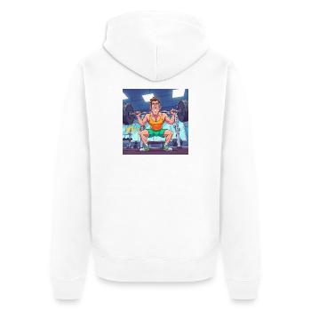Collection de dessins animés masculins GIDAGI - Veste à capuche bio Premium Unisexe - blanc - Dos - Thijin (182cm)