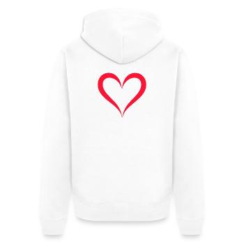 Cœur - Veste à capuche bio Premium Unisexe - blanc - Dos - Thijin (182cm)