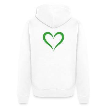 Cœur - Veste à capuche bio Premium Unisexe - blanc - Dos - Thijin (182cm)