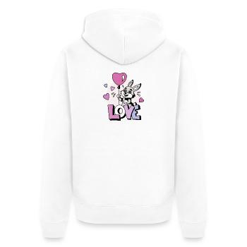Love Bunny - Veste à capuche bio Premium Unisexe - blanc - Dos - Thijin (182cm)