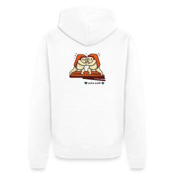Sushi sumo sur le ring - Veste à capuche bio Premium Unisexe - blanc - Dos - Thijin (182cm)