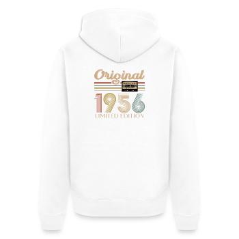 70e anniversaire, 70 ans - Veste à capuche bio Premium Unisexe - blanc - Dos - Thijin (182cm)