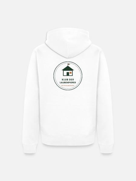 Klub der Laubenpieper – Vereins-Badge - Unisex Premium Bio Zip Hoodie - Weiß