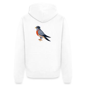 Coucou Oiseau - Veste à capuche bio Premium Unisexe - blanc - Dos - Thijin (182cm)