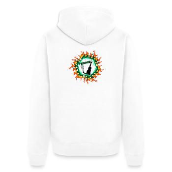 Hoop Flames Tennis - Veste à capuche bio Premium Unisexe - blanc - Dos - Thijin (182cm)
