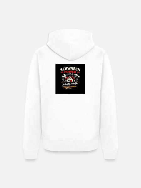 Schwaben Power Hausbau Design - Unisex Premium Bio Zip Hoodie - Weiß