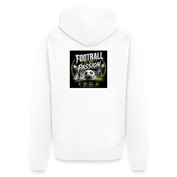 Le football, ma passion - Veste à capuche bio Premium Unisexe - blanc - Dos - Thijin (182cm)