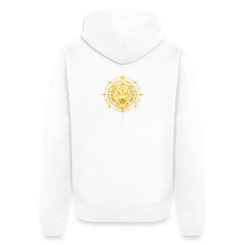Lion Totem Metatron Doré  - Veste à capuche bio Premium Unisexe - blanc - Dos - Thijin (182cm)