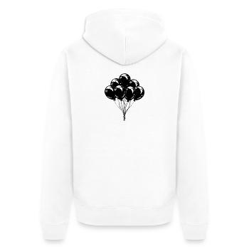 Ballons flottants - Veste à capuche bio Premium Unisexe - blanc - Dos - Thijin (182cm)