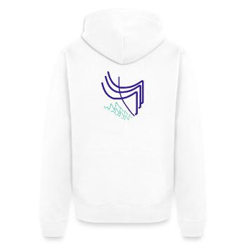 What do I give an artist? - Unisex Premium Organic Zip Hoodie - white - Back - Thijin (182cm)