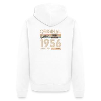 70e anniversaire, 70 ans - Veste à capuche bio Premium Unisexe - blanc - Dos - Thijin (182cm)