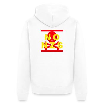 PAS DE NZS PLUS JAMAIS ANTIFASCISME PAS AFD JAUNE ROUGE - Veste à capuche bio Premium Unisexe - blanc - Dos - Thijin (182cm)