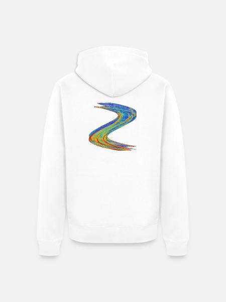 Lichtstrom – Schwingen des Chaos - Unisex Premium Bio Zip Hoodie - Weiß