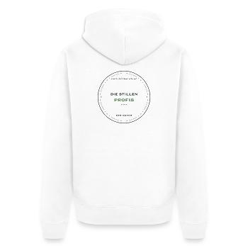 Die stillen Profis der Vogelbeobachtung - Unisex Premium Bio Zip Hoodie - Weiß - Hinten - Thijin (182cm)