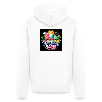 Kolorowe Lody Tropikalne - Unisex Premium Organic Zip Hoodie - white - Back - Thijin (182cm)