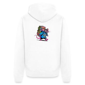 Le Rat - Veste à capuche bio Premium Unisexe - blanc - Dos - Thijin (182cm)