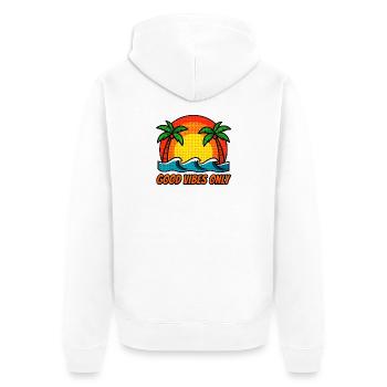 Vibes Palm Sunset - Veste à capuche bio Premium Unisexe - blanc - Dos - Thijin (182cm)