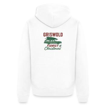Voiture de Noël de la famille Griswold - Veste à capuche bio Premium Unisexe - blanc - Dos - Thijin (182cm)