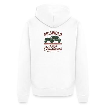 Tracteur de Noël de la famille Griswold - Veste à capuche bio Premium Unisexe - blanc - Dos - Thijin (182cm)