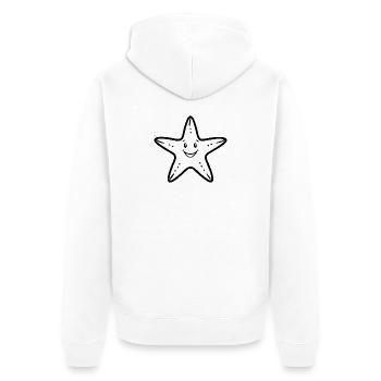 Étoile de mer - Veste à capuche bio Premium Unisexe - blanc - Dos - Thijin (182cm)