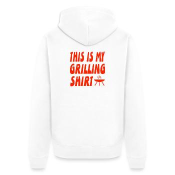 Grill - Unisex Premium Organic Zip Hoodie - white - Back - Thijin (182cm)