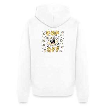 Popcorn drôle - Veste à capuche bio Premium Unisexe - blanc - Dos - Thijin (182cm)