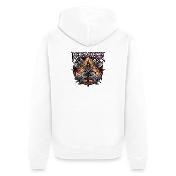 Merry Axemas Heavy Metal - Unisex Premium Bio Zip Hoodie - Weiß - Hinten - Thijin (182cm)