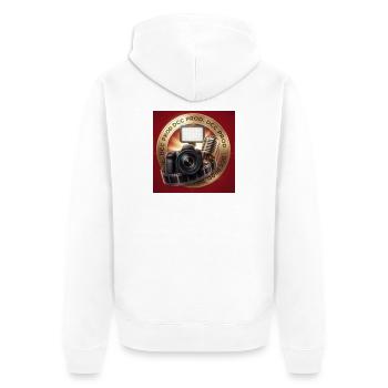 Cinema & Podcast: Pro Equipment - Unisex Premium Organic Zip Hoodie - white - Back - Thijin (182cm)