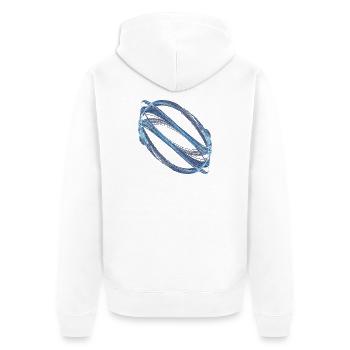 Orbite de glace – Attracteur étrange - Veste à capuche bio Premium Unisexe - blanc - Dos - Thijin (182cm)