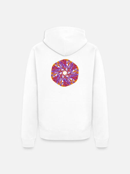 Glowing Star – Strange Attractor - Unisex Premium Organic Zip Hoodie - white
