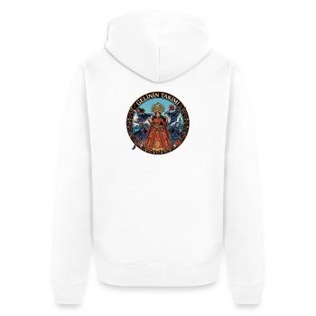 Brautkönigin mit Tänzern - Unisex Premium Bio Zip Hoodie - Weiß - Hinten - Thijin (182cm)