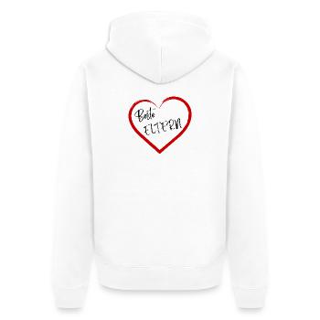 Beste Eltern - Unisex Premium Bio Zip Hoodie - Weiß - Hinten - Thijin (182cm)