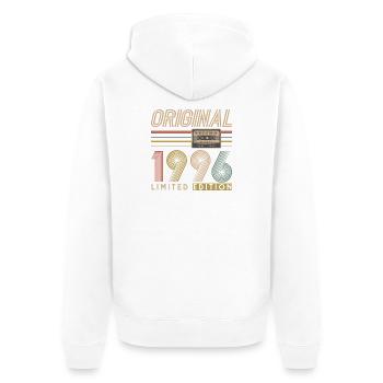 30. Geburtstag, 30 Jahre - Unisex Premium Bio Zip Hoodie - Weiß - Hinten - Thijin (182cm)