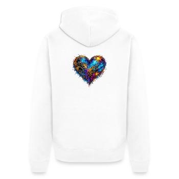 file_00000000434081f48424bb66a66784f9 - Unisex Premium Bio Zip Hoodie - Weiß - Hinten - Thijin (182cm)