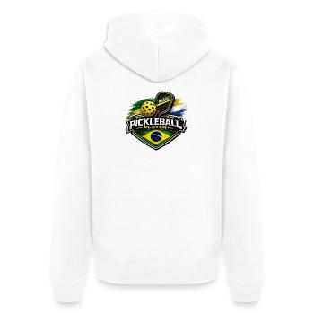 Pickleball BRÉSIL - Veste à capuche bio Premium Unisexe - blanc - Dos - Thijin (182cm)